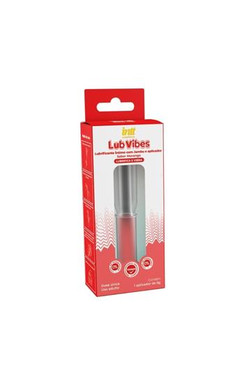 LUB-IN LUBRIFICANTE QUE VIBRA COMESTÍVEL COM APLICADOR PARA INTRODUZIR MORANGO 5G