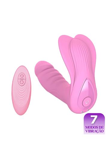 VIBRADOR ESTIMULADOR CONTROLE REMOTO ROSA