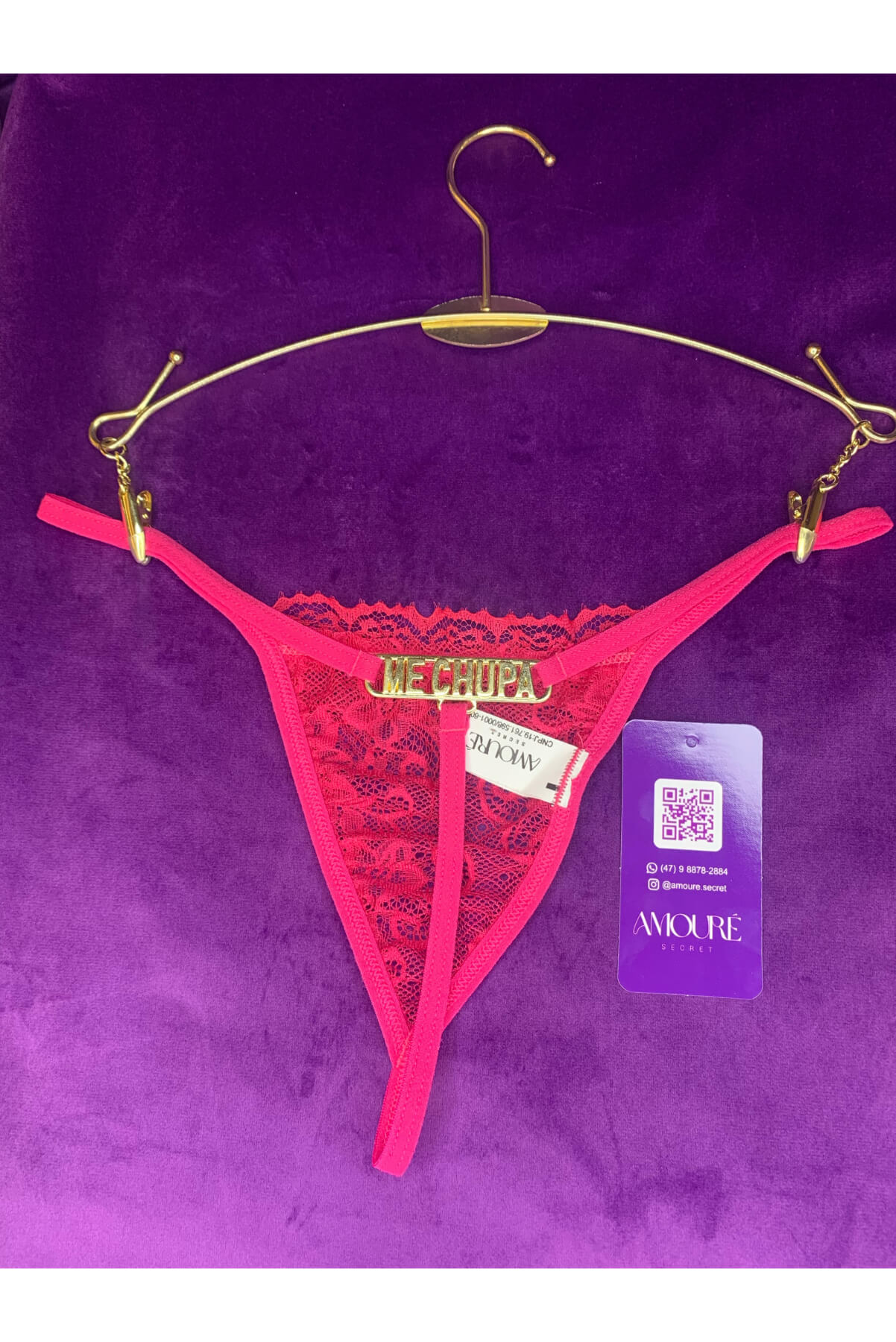 CALCINHA PLAQUINHA ME CHUPA