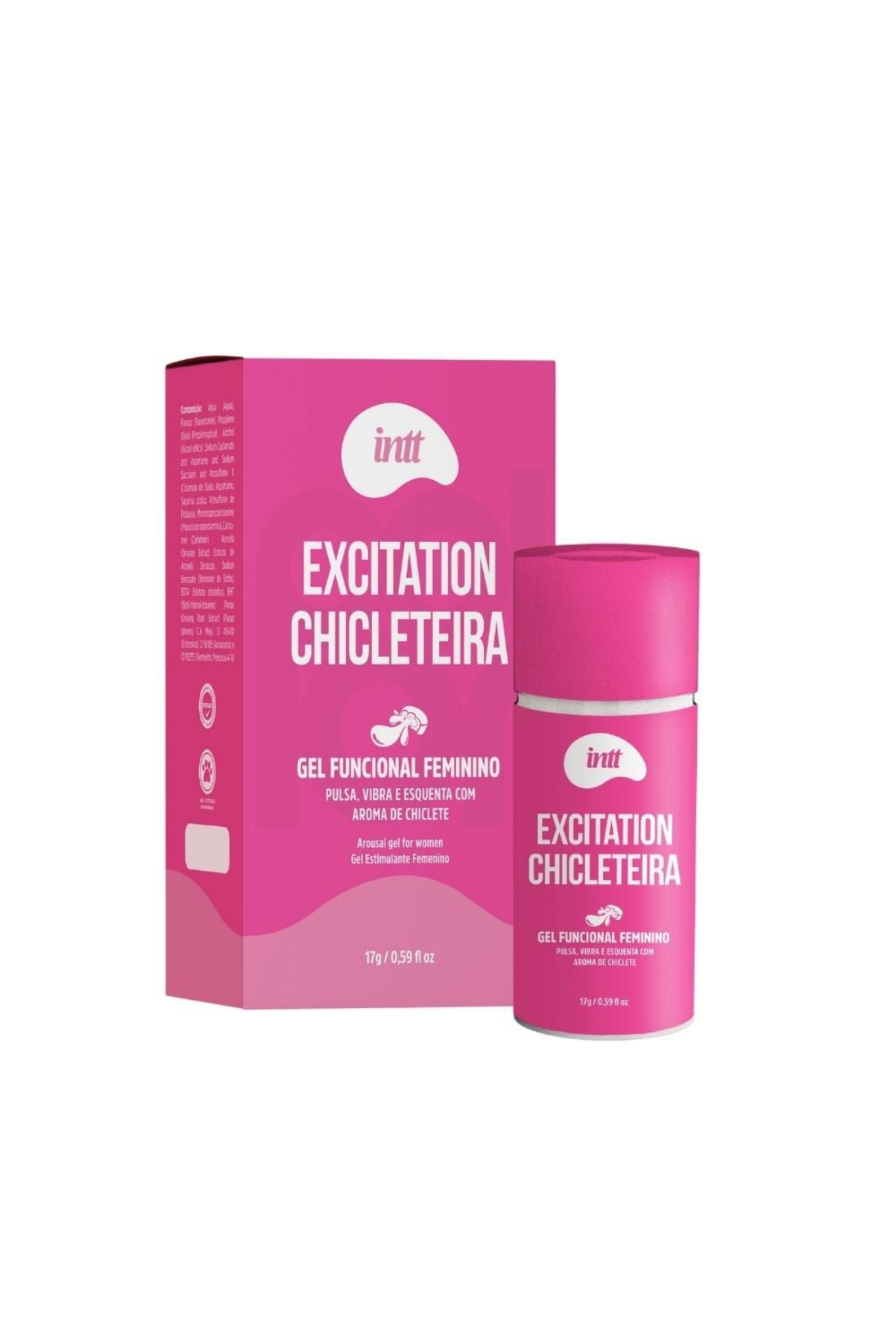 GEL QUE VIBRA EXCITATION CHICLETEIRA PULSA, EXCITA, VIBRA E ESQUENTA 17G